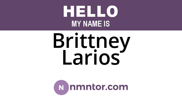 Brittney Larios