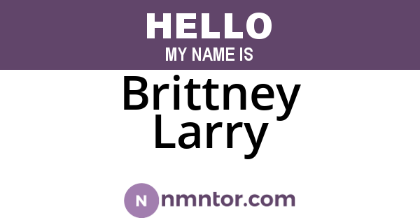 Brittney Larry