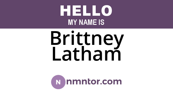 Brittney Latham