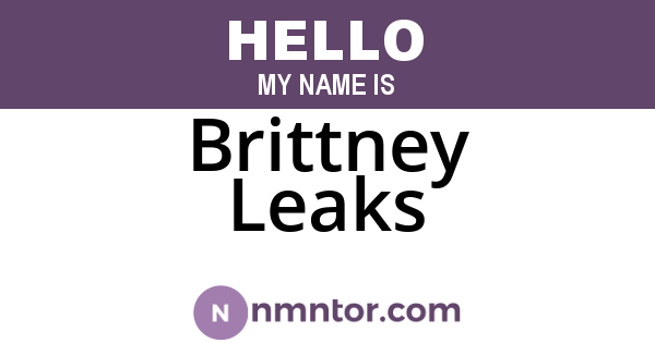 Brittney Leaks