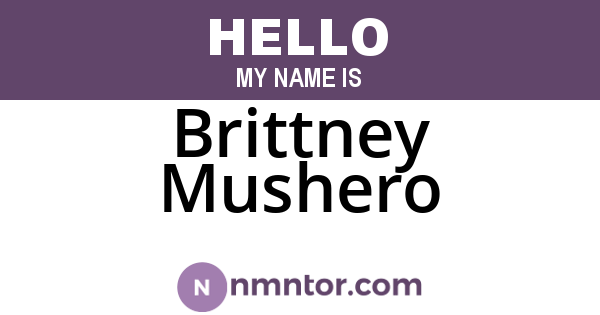 Brittney Mushero
