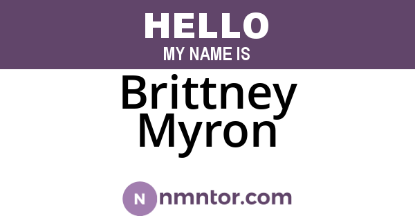 Brittney Myron