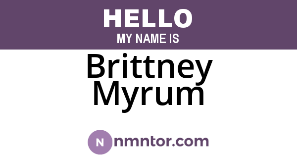 Brittney Myrum