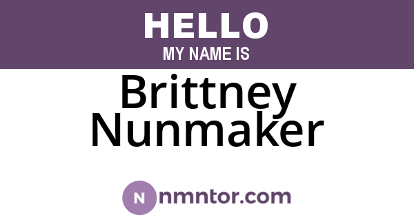 Brittney Nunmaker