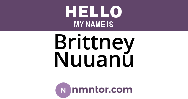 Brittney Nuuanu