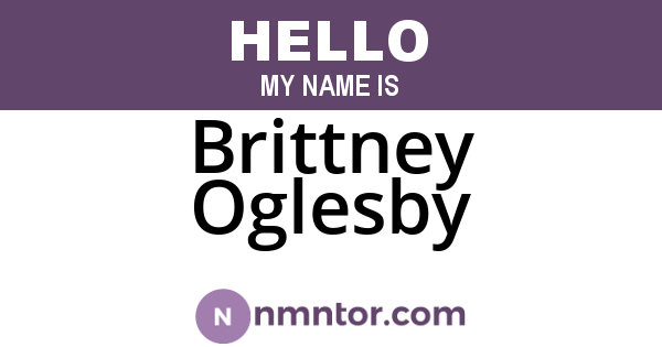 Brittney Oglesby