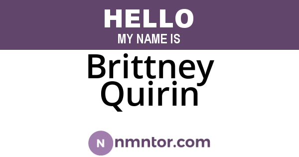Brittney Quirin