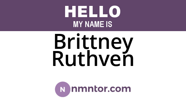 Brittney Ruthven