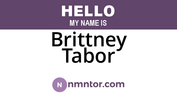 Brittney Tabor