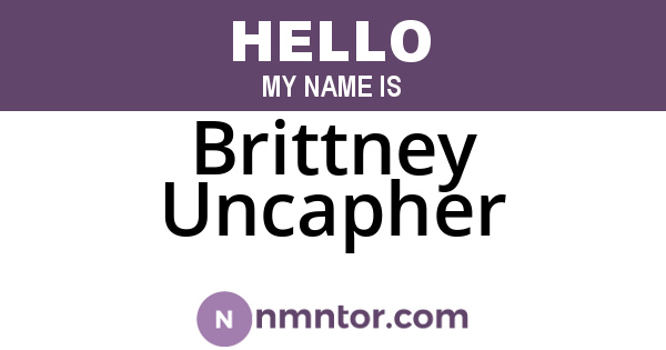 Brittney Uncapher
