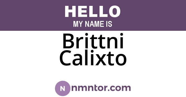 Brittni Calixto