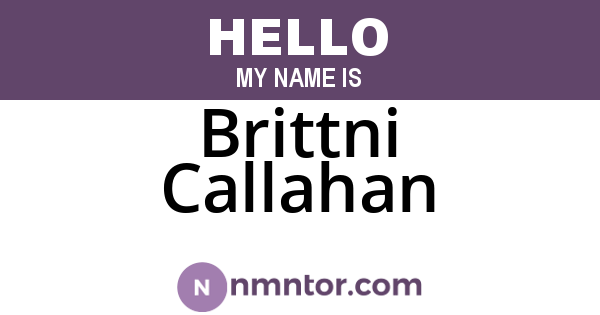Brittni Callahan