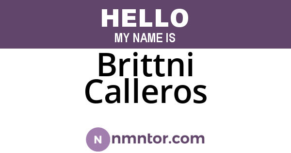 Brittni Calleros