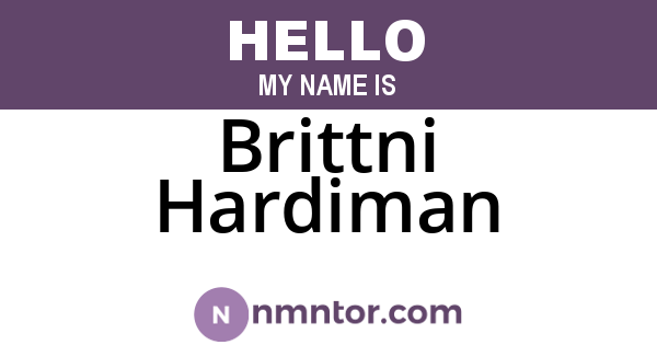 Brittni Hardiman