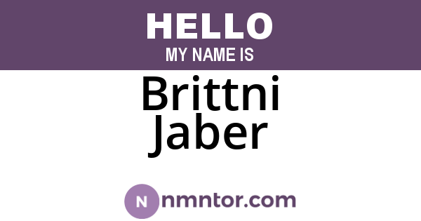 Brittni Jaber