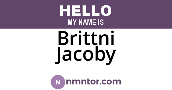 Brittni Jacoby