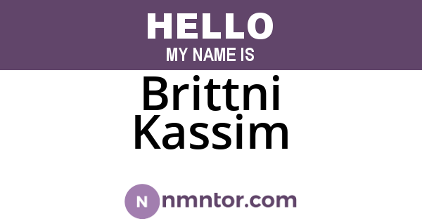 Brittni Kassim