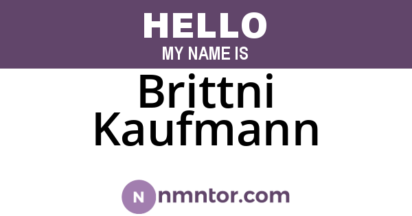 Brittni Kaufmann
