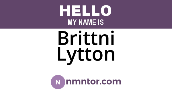 Brittni Lytton