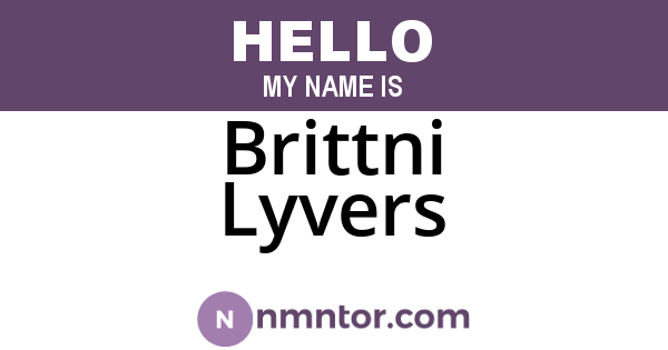 Brittni Lyvers