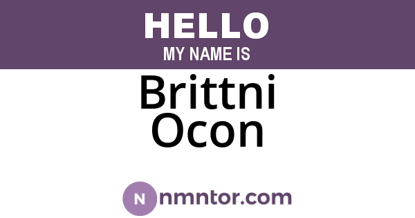 Brittni Ocon