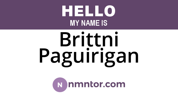 Brittni Paguirigan