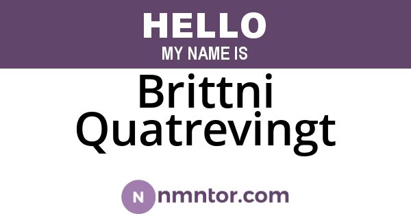 Brittni Quatrevingt