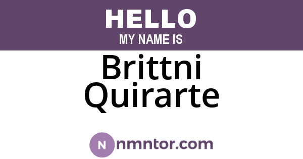 Brittni Quirarte