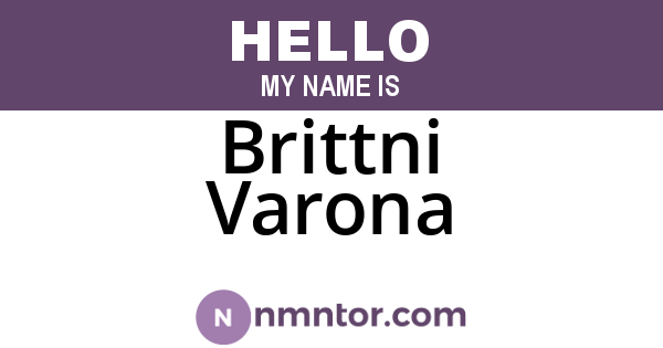 Brittni Varona