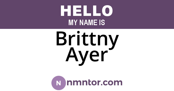 Brittny Ayer