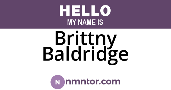 Brittny Baldridge