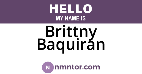 Brittny Baquiran