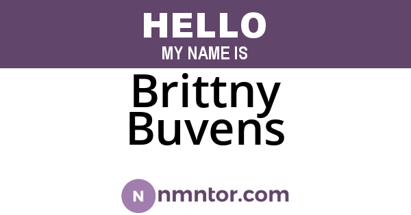 Brittny Buvens