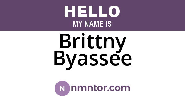 Brittny Byassee