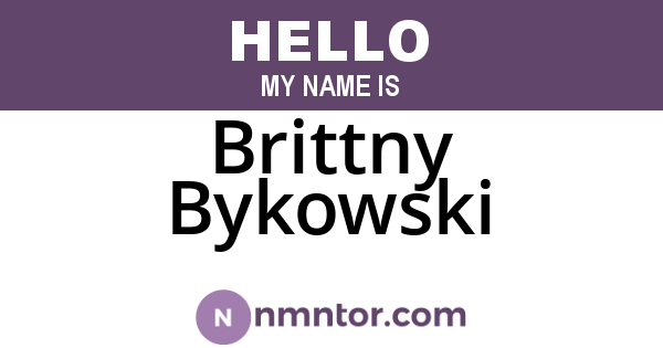 Brittny Bykowski