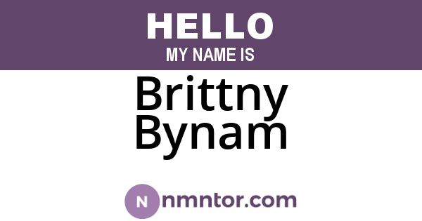 Brittny Bynam