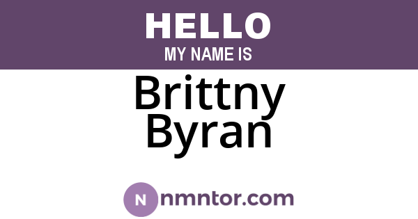 Brittny Byran