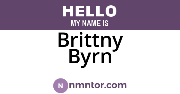 Brittny Byrn