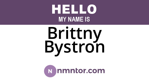 Brittny Bystron