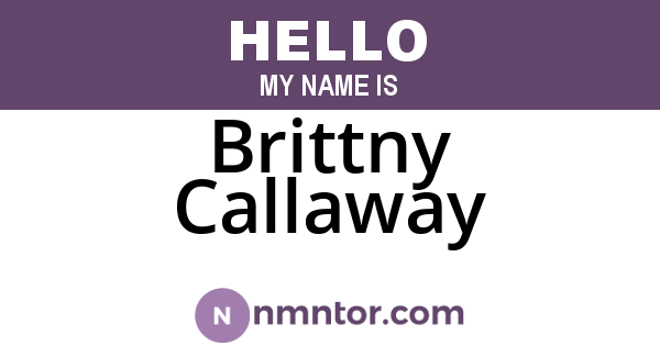 Brittny Callaway