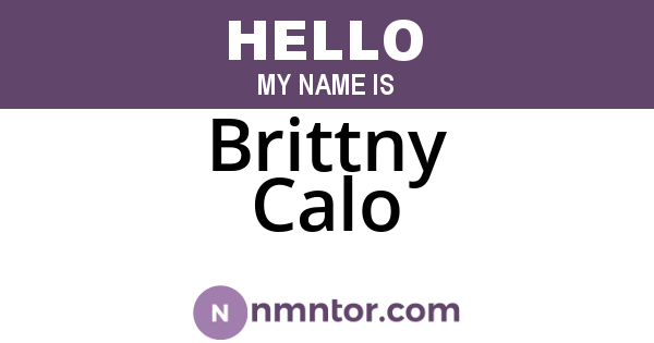 Brittny Calo