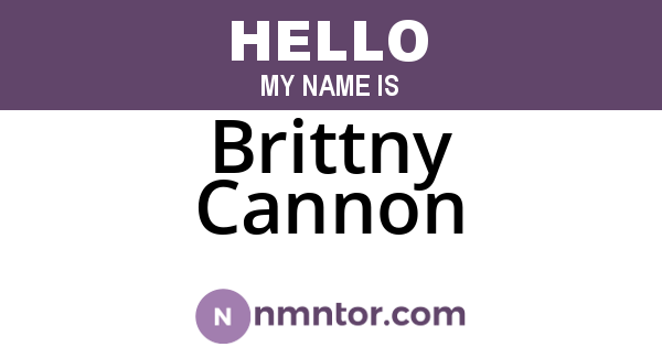 Brittny Cannon