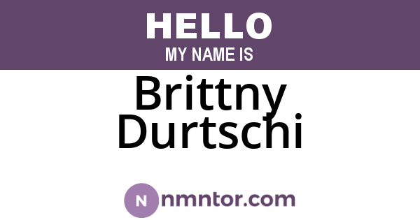 Brittny Durtschi