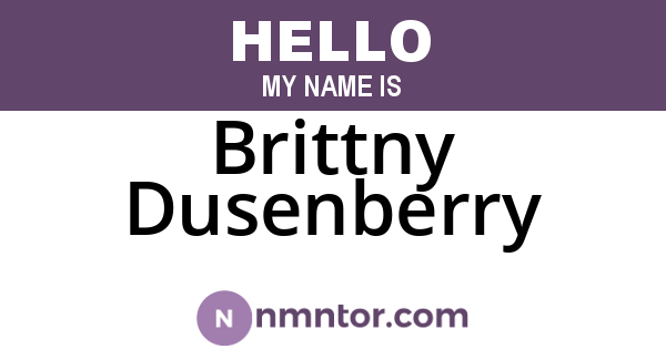 Brittny Dusenberry