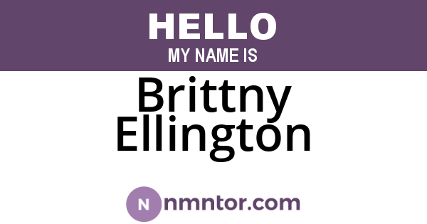 Brittny Ellington