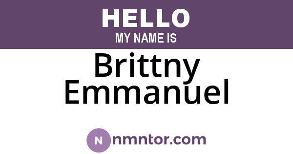 Brittny Emmanuel