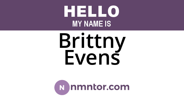 Brittny Evens