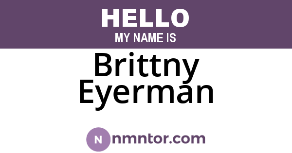 Brittny Eyerman