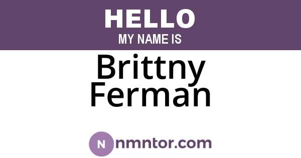 Brittny Ferman