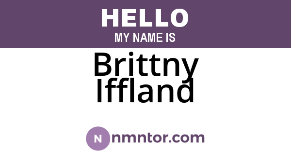 Brittny Iffland